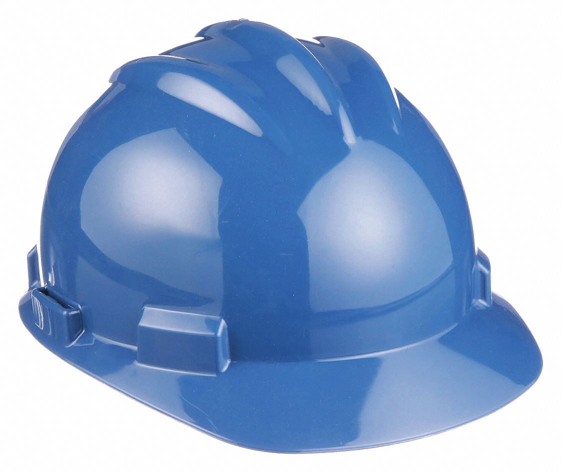 Blue, No Graphics, Hard Hat 9DTJ861KBP Grainger