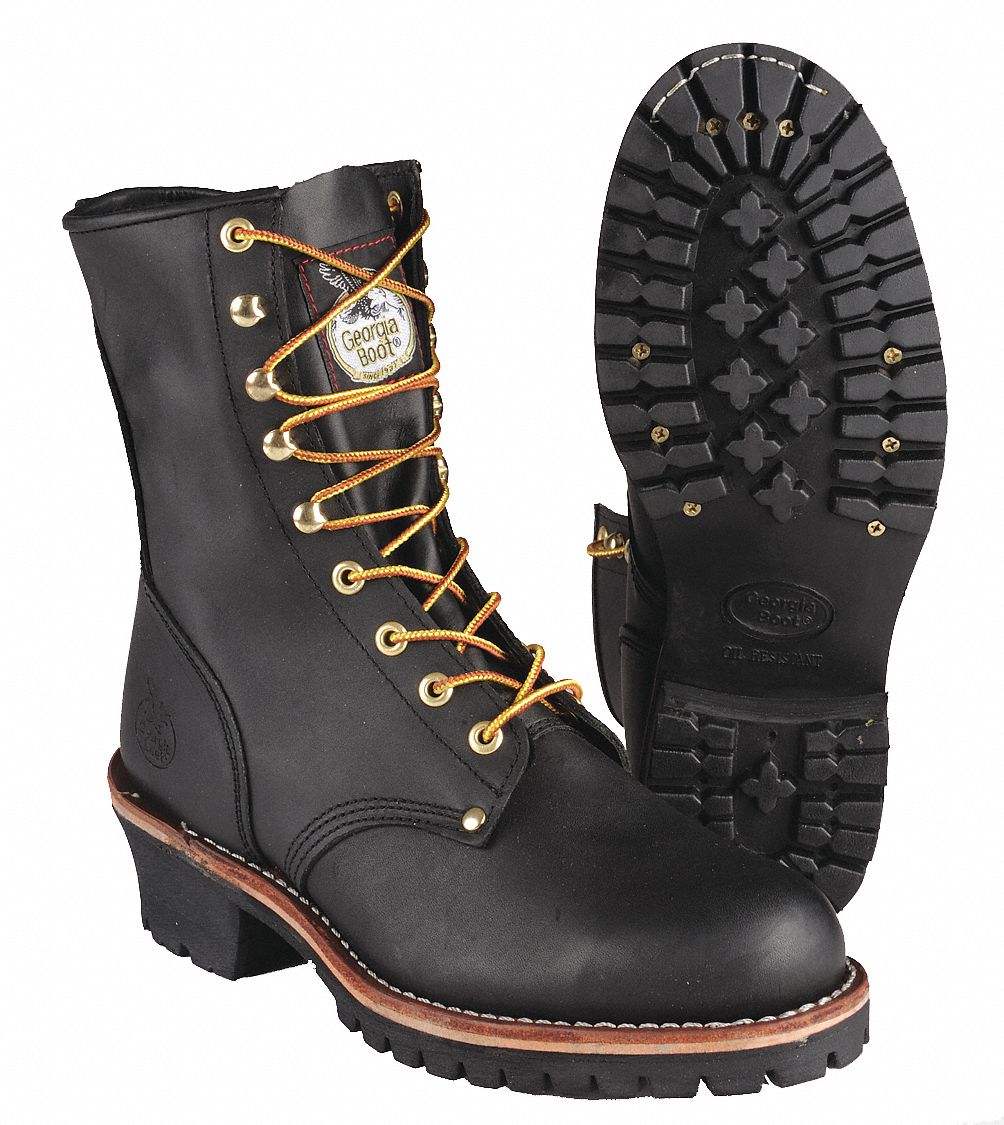 mens black logger boots