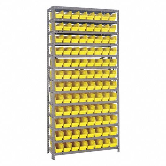 QUANTUM STORAGE SYSTEMS, 36 in x 12 in x 75 in, 1 Sided, Bin