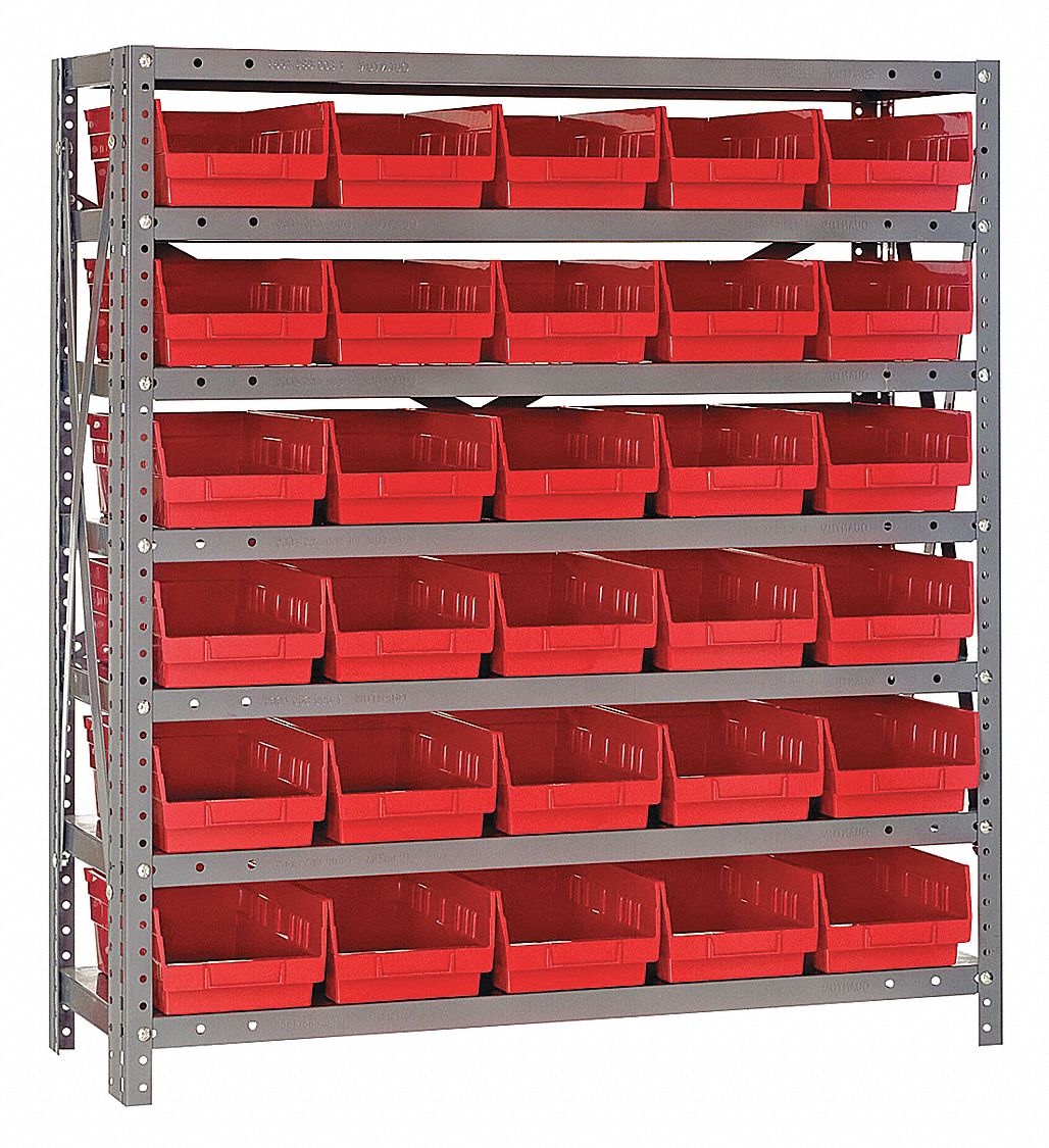 QUANTUM STORAGE SYSTEMS, 36 in x 12 in x 39 in, 1 Sided, Bin Shelving ...