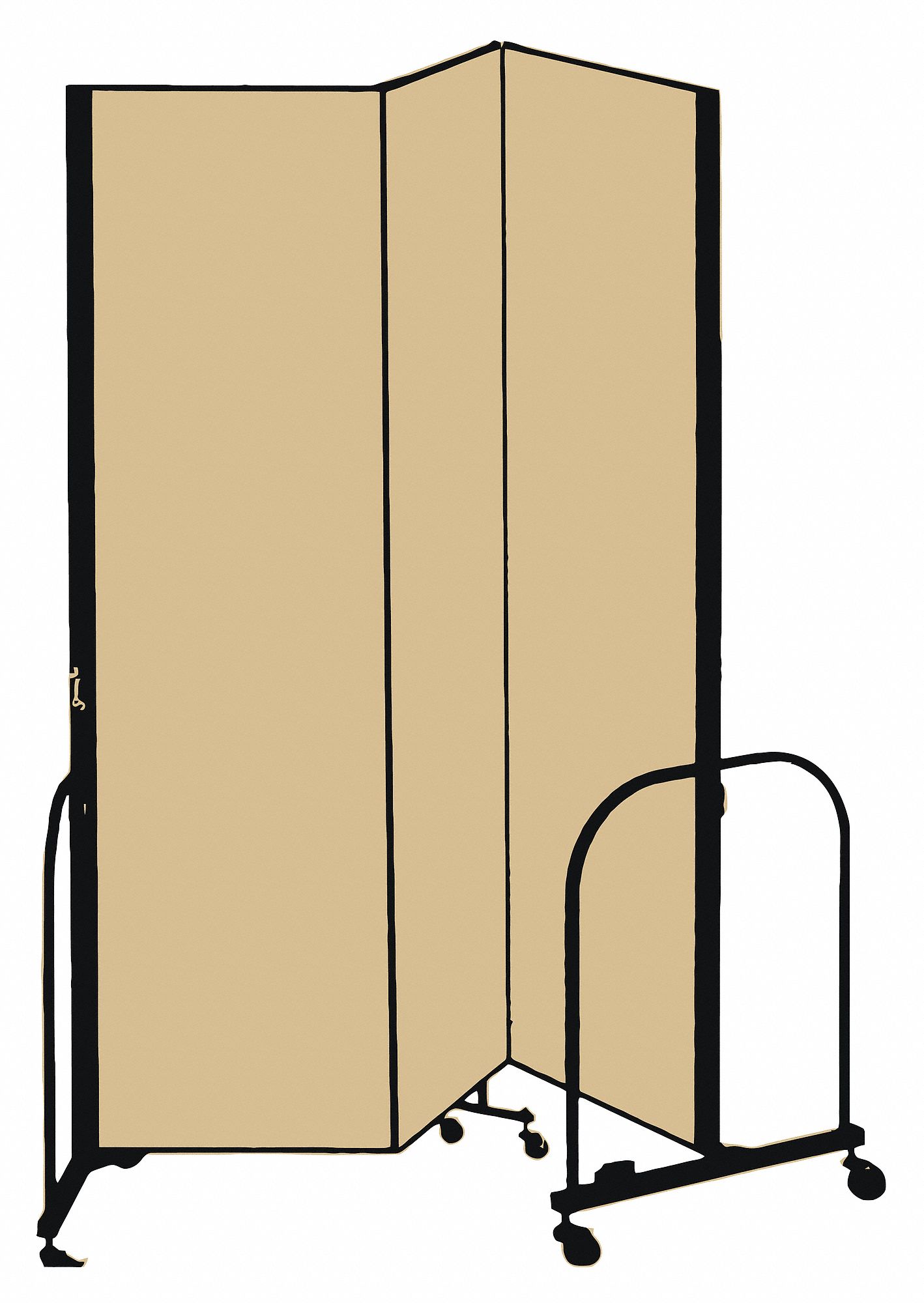 SCREENFLEX, 3 Panels, 8 ft, Portable Room Divider 9E278CFSL803DO