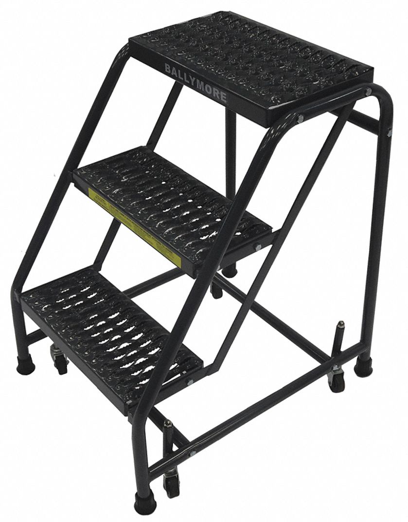 ROLLING LADDER,STEEL,28-1/2 IN.H