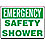 Safety Shower Sign,10 x 14In,GRN/WHT,AL