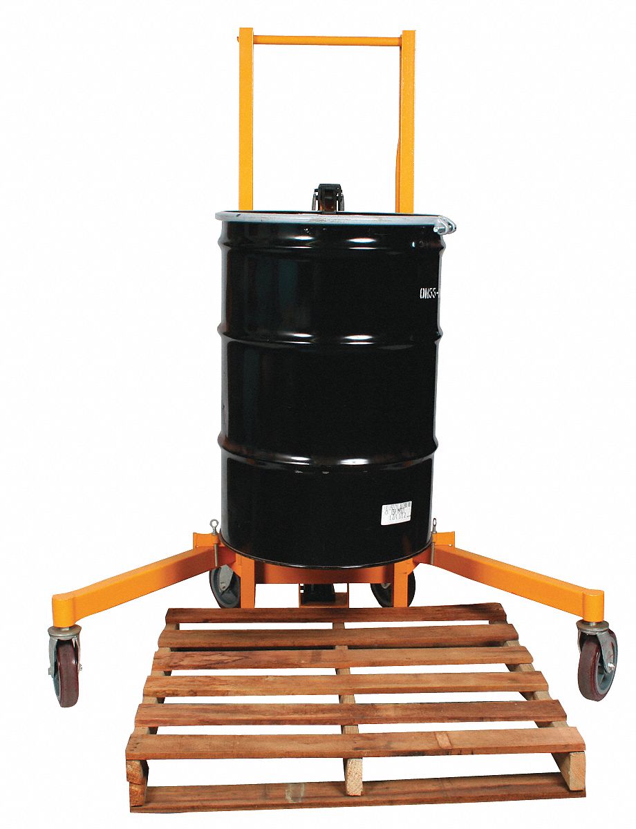 DRUM TRUCK, 71 1/4 IN H X 39 1/4 43 1/2 IN L, 880 LB CAPACITY