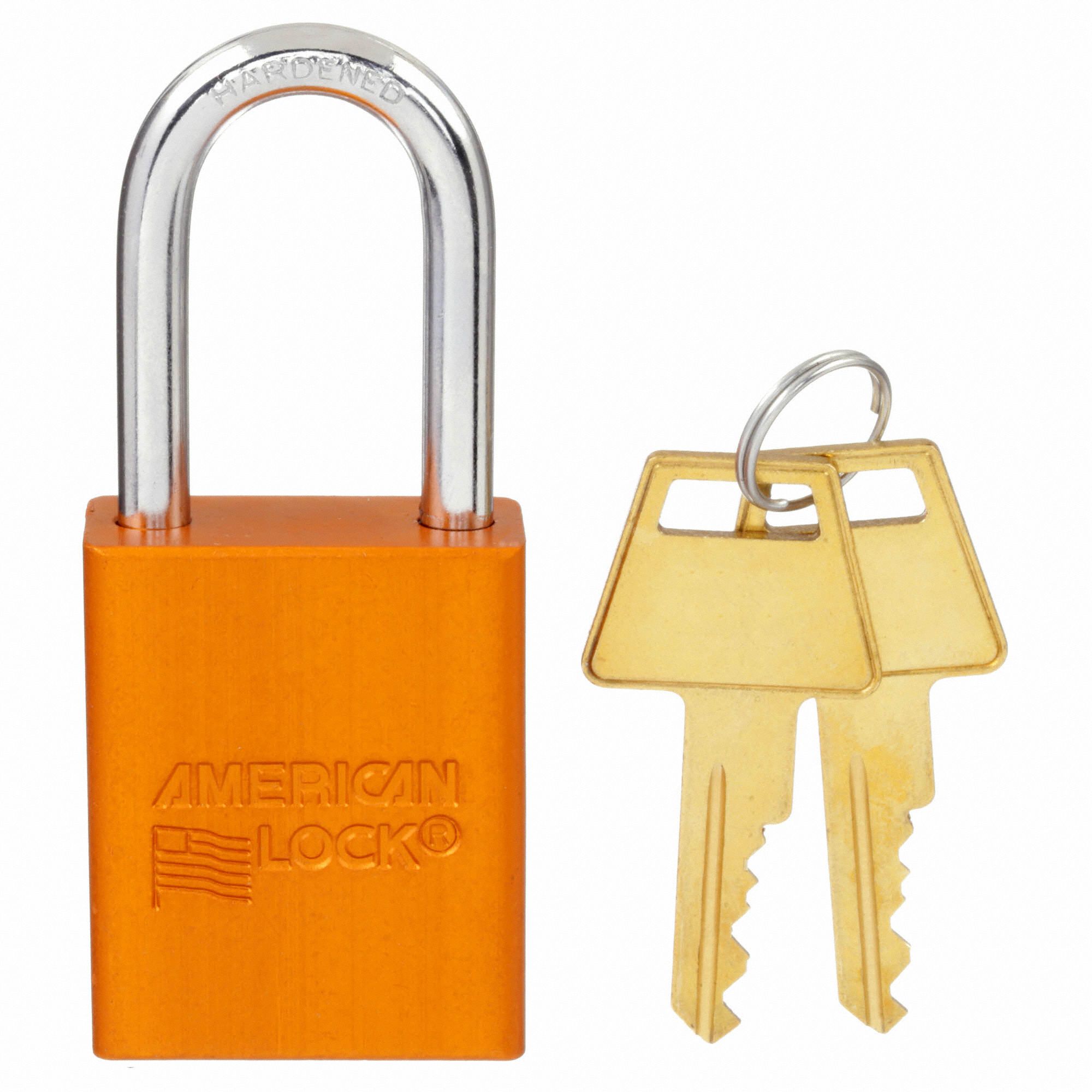 AMERICAN LOCK Orange Lockout Padlock, Alike Key Type, Master Keyed No