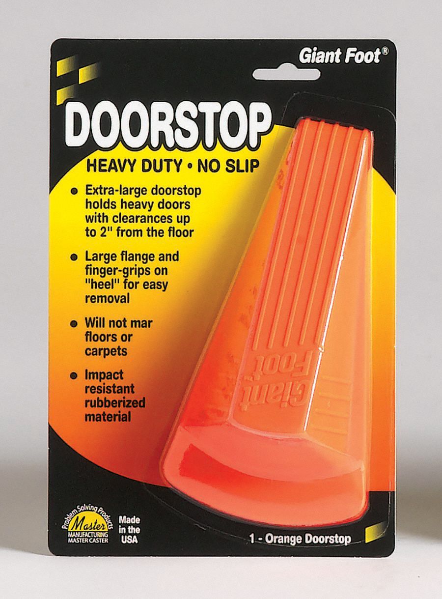 GIANT FOOT Door Wedge XL Orange, Thermo Plastic Elastomer Santoprene