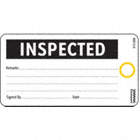 INSPECTED TAG,3 X 5-3/4 IN,BK/WHT,PK25