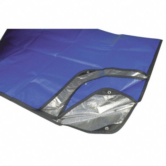 GRAINGER APPROVED Survival/Emergency Blanket, 84 in Blanket Length, 60 in Blanket Width, Blue