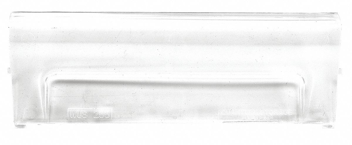 Bin Window: 15 1/8 in x 7 3/4 in, For 10 in Bin Wd, Clear, Plastic