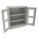 STORAGE CABINET, 36 X 18 X 42 IN, LEVELING, 2 ADJUSTABLE SHELVES, SWING HANDLE/KEYED, GREY