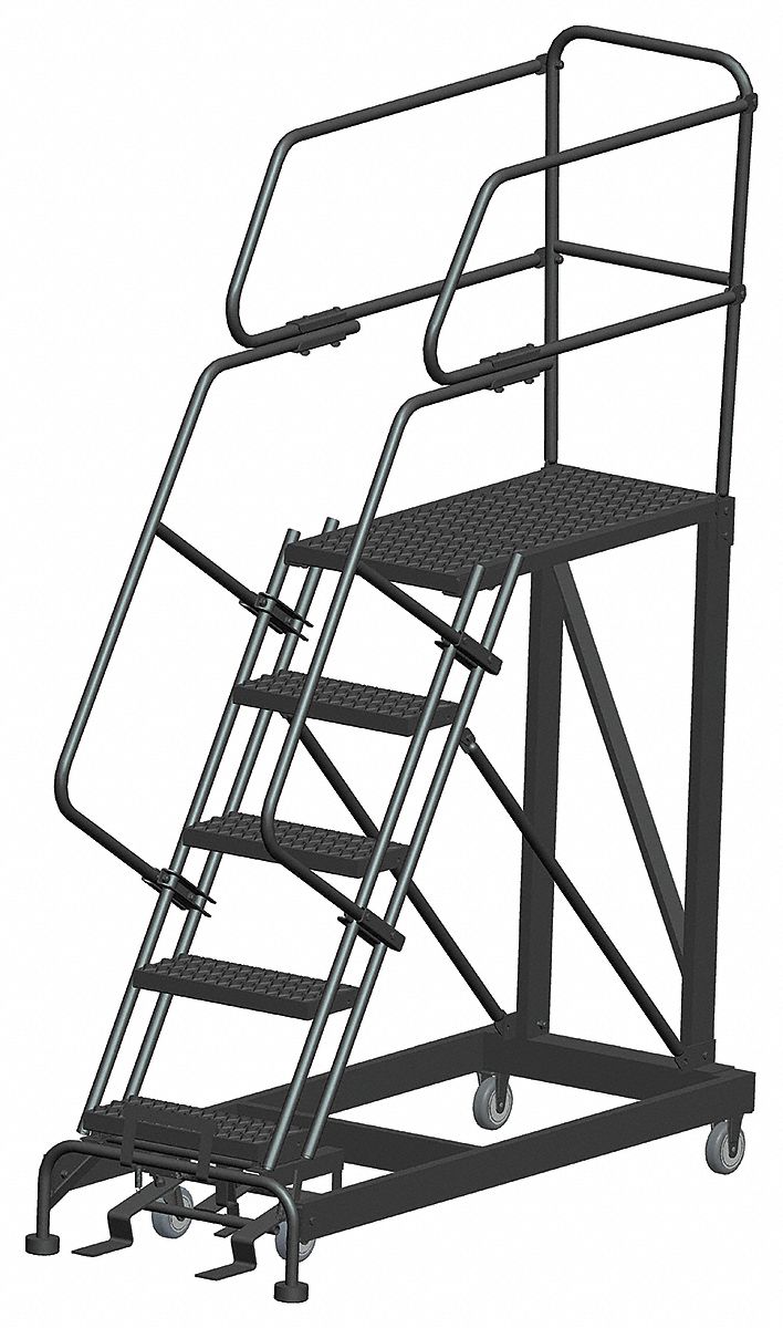 MOBILE WORK PLATFORM, 4.2 FT MAX PLATFORM H, 24 IN X 36 IN, 800 LB MAX LOAD CAPACITY