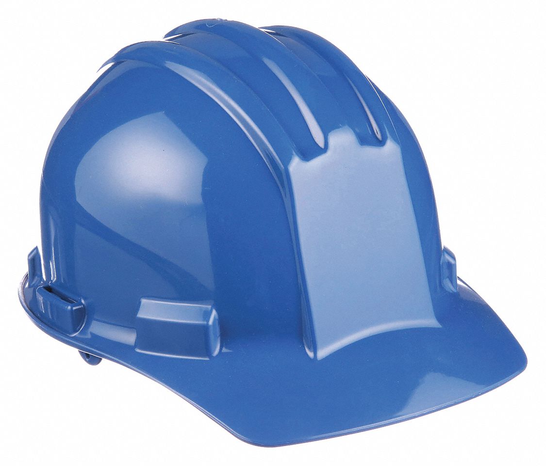 HARD HAT, CSA Z94.1-2015, TYPE 1, CLASS E/G, HDPE, 4-POINT PINLOCK, FRONT BRIM, BLUE