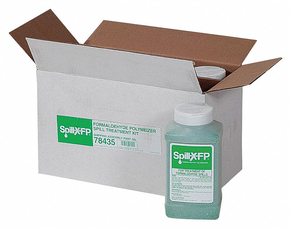 Formaldehyde Solidifier Refill: 11.1 lb Wt, Bottle, Formaldehyde, SPILL-X-FP, 6 PK