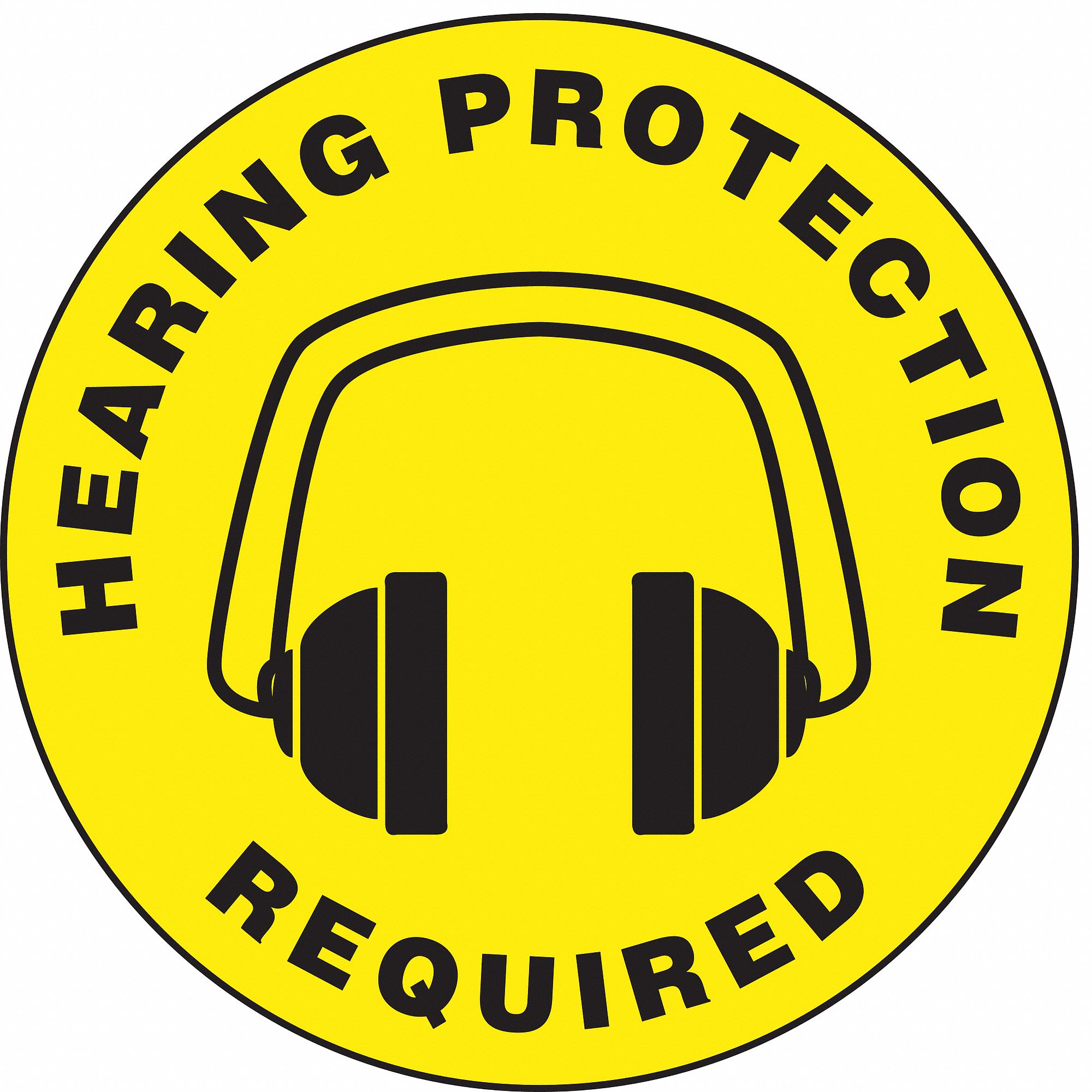 Floor Sign,17In,Hearing Protection Req