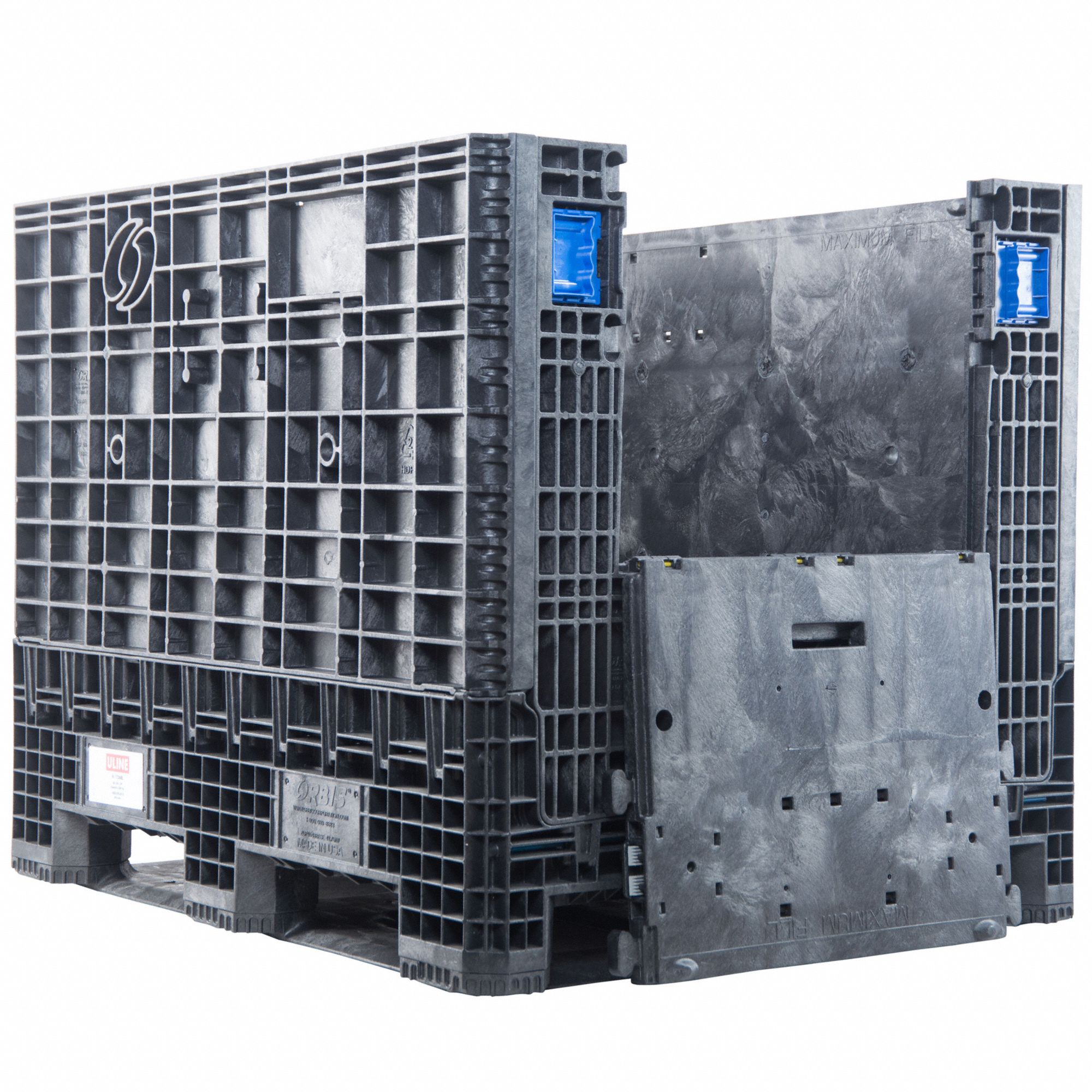 ORBIS Collapsible Bulk Container 32.8 cu ft, 48 in x 40 in x 39 in, 4