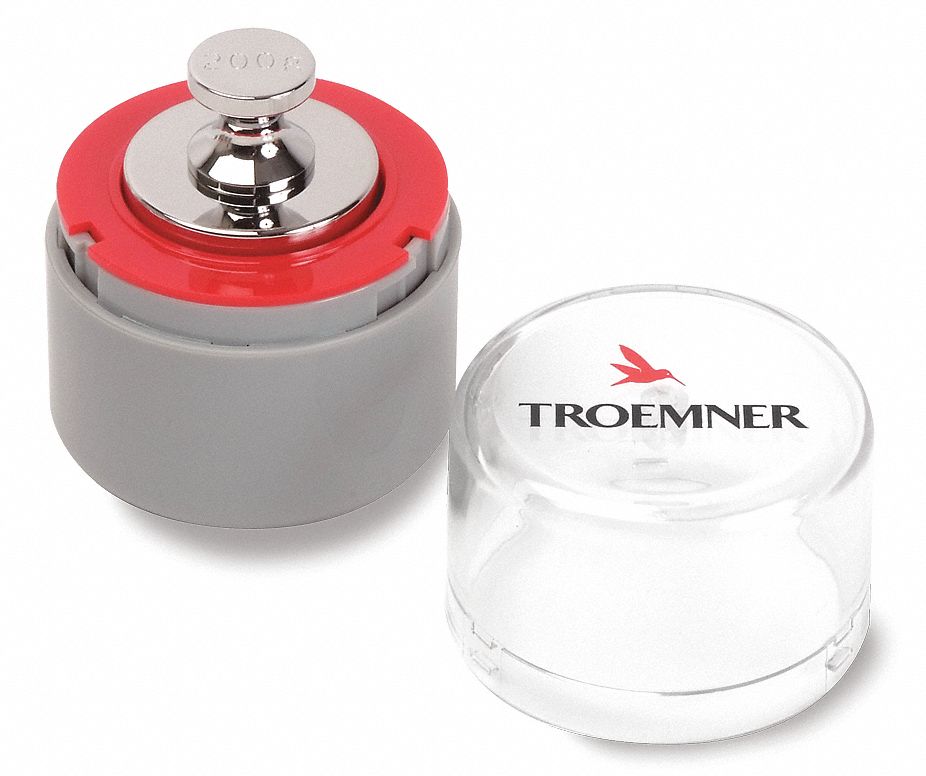 Calibration Weight: 200 g Nominal Mass, 4, No Certificate, Alloy 8 Stainless Steel, Metric