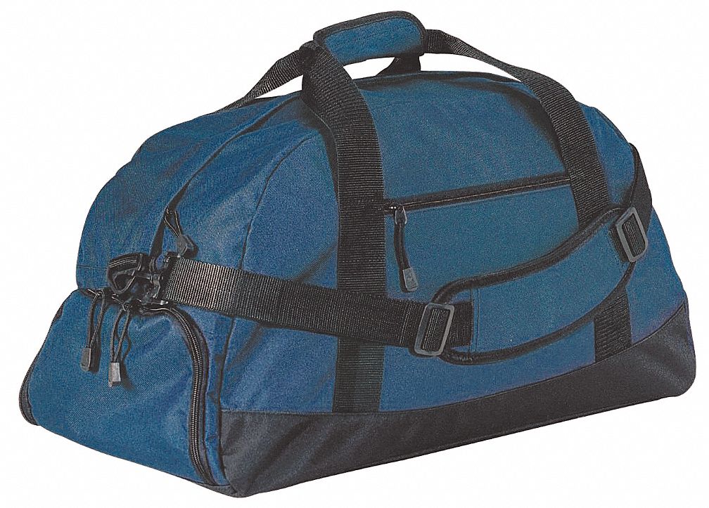 Duffel Bag: Blue, 11 in Overall Lg, 23 1/4 in Overall Wd, 11 in Overall Ht