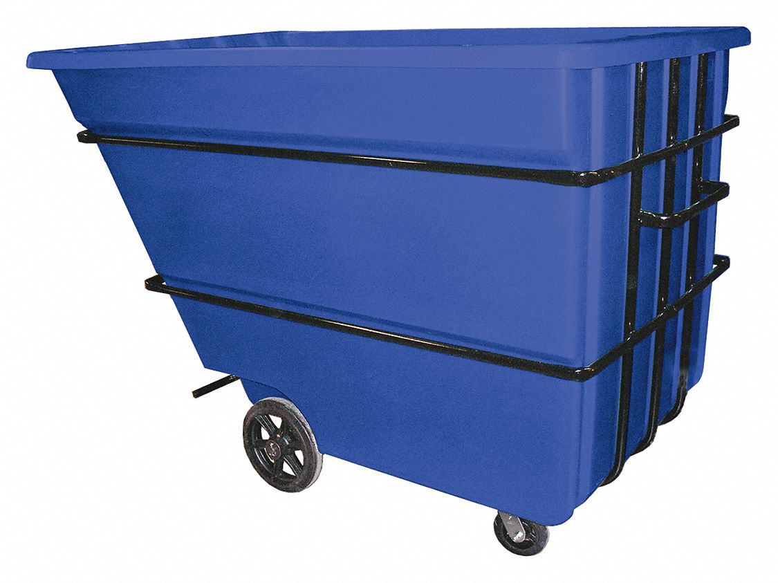 GRAINGER APPROVED Plastic Tilt Truck: 59 cu ft Cubic Foot Capacity ...