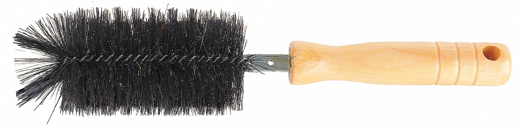 Cylinder/Funnel Brush: 9 in Overall Lg, Nylon, Black, 4 1/2 in Brush Head Lg