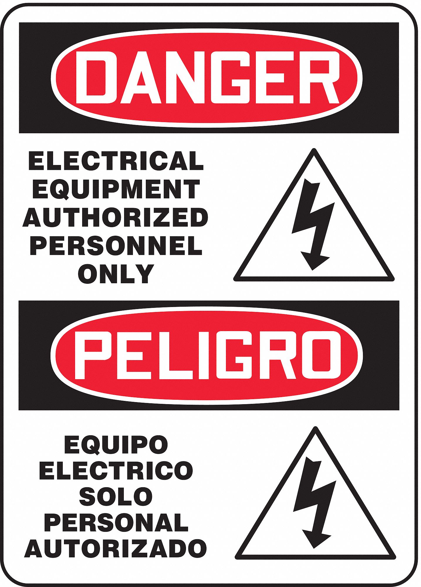 Spanish-Bilingual Danger Sign - Grainger