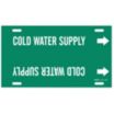 Cold Water Supply Strap-On Pipe Markers