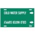 Cold Water Supply Strap-On Pipe Markers