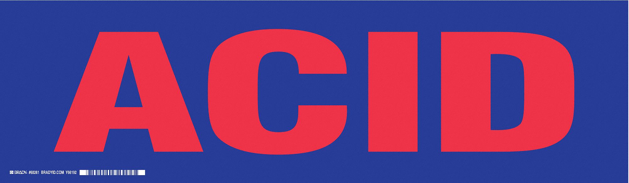 Label, 7 in x 24 in, Polyester