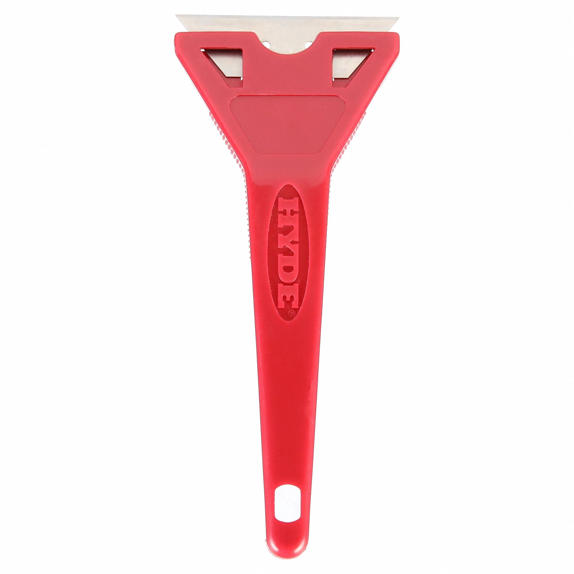 GLASS SCRAPER, CARBON STEEL BLADE, POLYPROPYLENE HANDLE, FLEX, STRAIGHT BLADE, 1½ IN