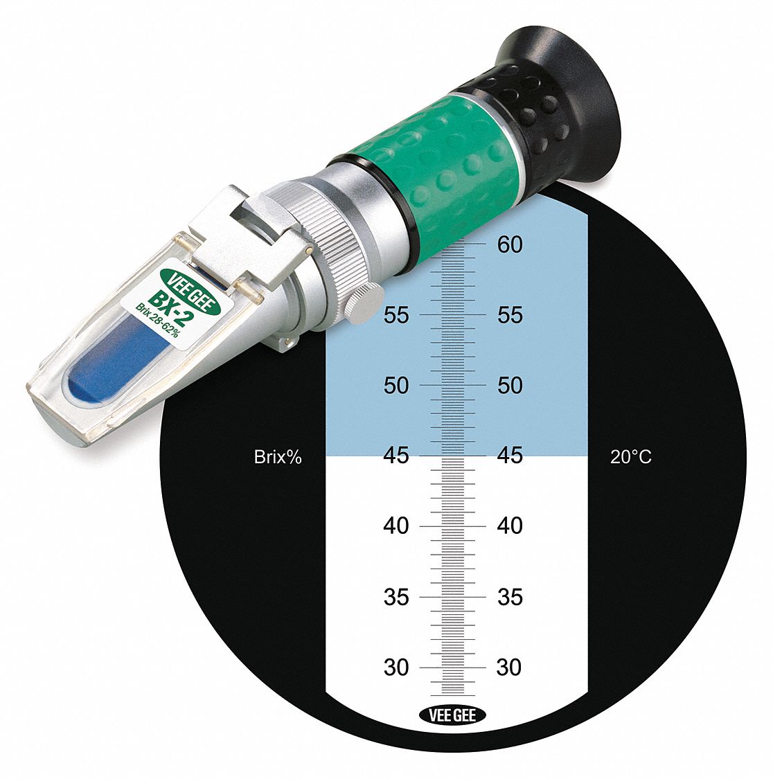 VEE GEE, Brix, 28 to 62 Brix Range, Refractometer 9GEF243003