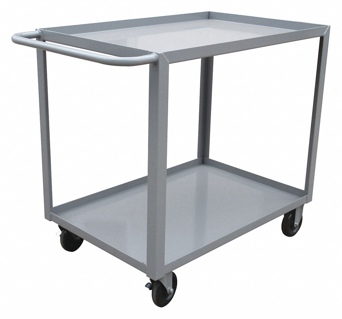 UTILITY CART WITH METAL SHELVES