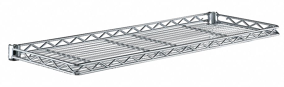 Wire Cantilever Shelf: 42 in x 12 in, 1 Shelves, Split Sleeve, 150 lb Load Capacity, Dry