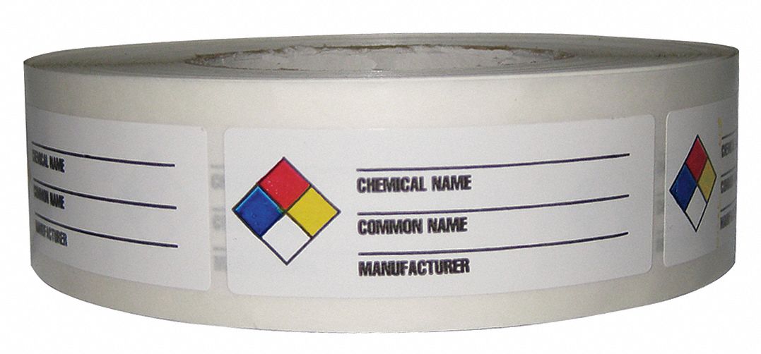 NFPA Label: Non-Reflective, 3 1/8 in Wd, 1 1/8 in Ht, Paper, 0.118 mil Thick, 1, 000 PK