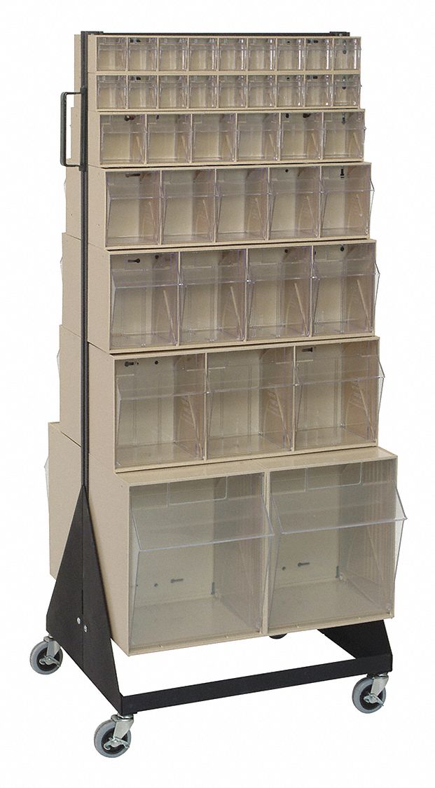 QUANTUM STORAGE SYSTEMS, 20 1/4 in x 23 5/8 in x 52 in, Freestanding, Bin Storage Rack 9GU05