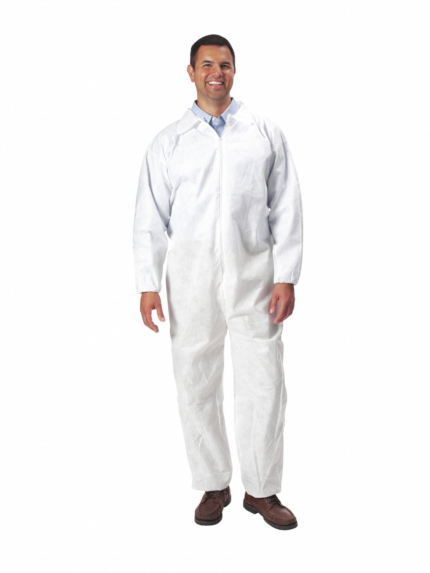 white coveralls