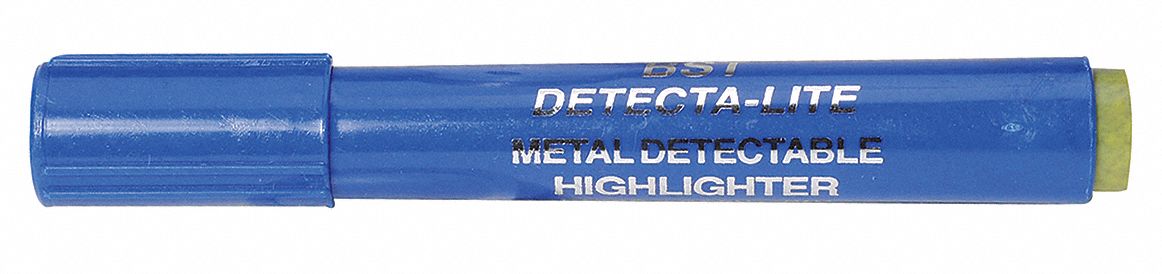Metal Detectable Highlighter Yellow PK10