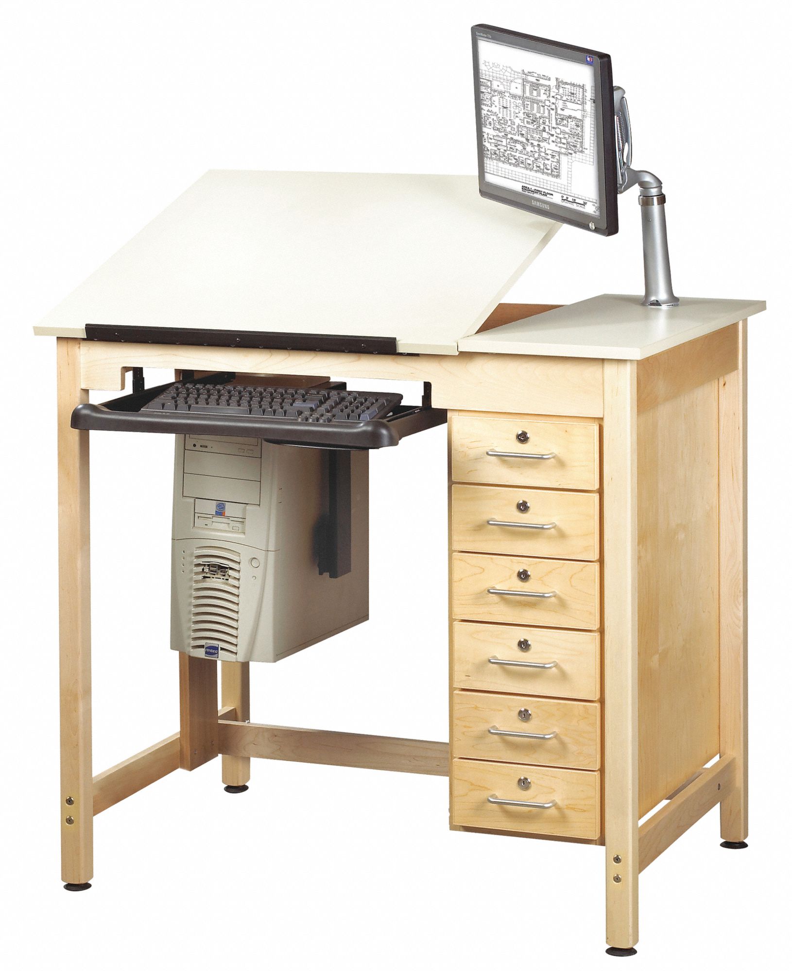 9H863 - DRAWING TABLE WITH DRWRS