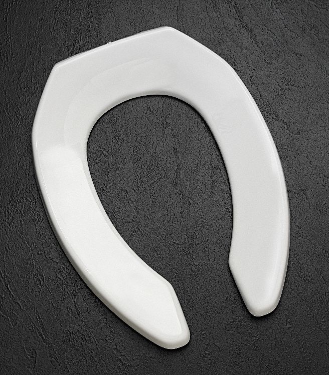 Toilet Seat, White Plastic Grainger