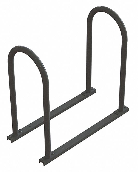 silver bike rack