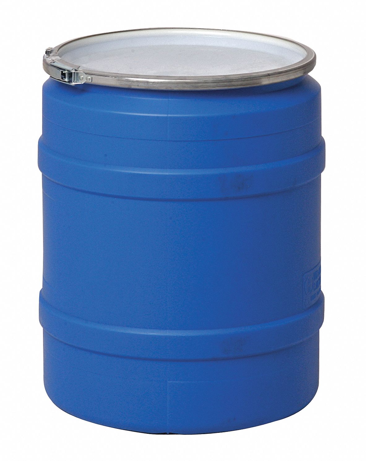 TRANSPORT DRUM, HDPE, 20 GALON, LEVER LOCK RING, BLUE/NATURAL