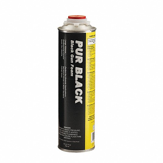 Insulating Spray Foam Sealant Kit: 1 Components, 32 oz Size, Aerosol Can, Black, R-6