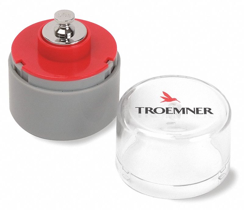 Calibration Weight: 50 g Nominal Mass, 1, No Certificate, Alloy 8 Stainless Steel, Metric