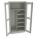 COMBINATION STORAGE CABINET, GREY, 18 IN D X 36 IN W X 72 IN H