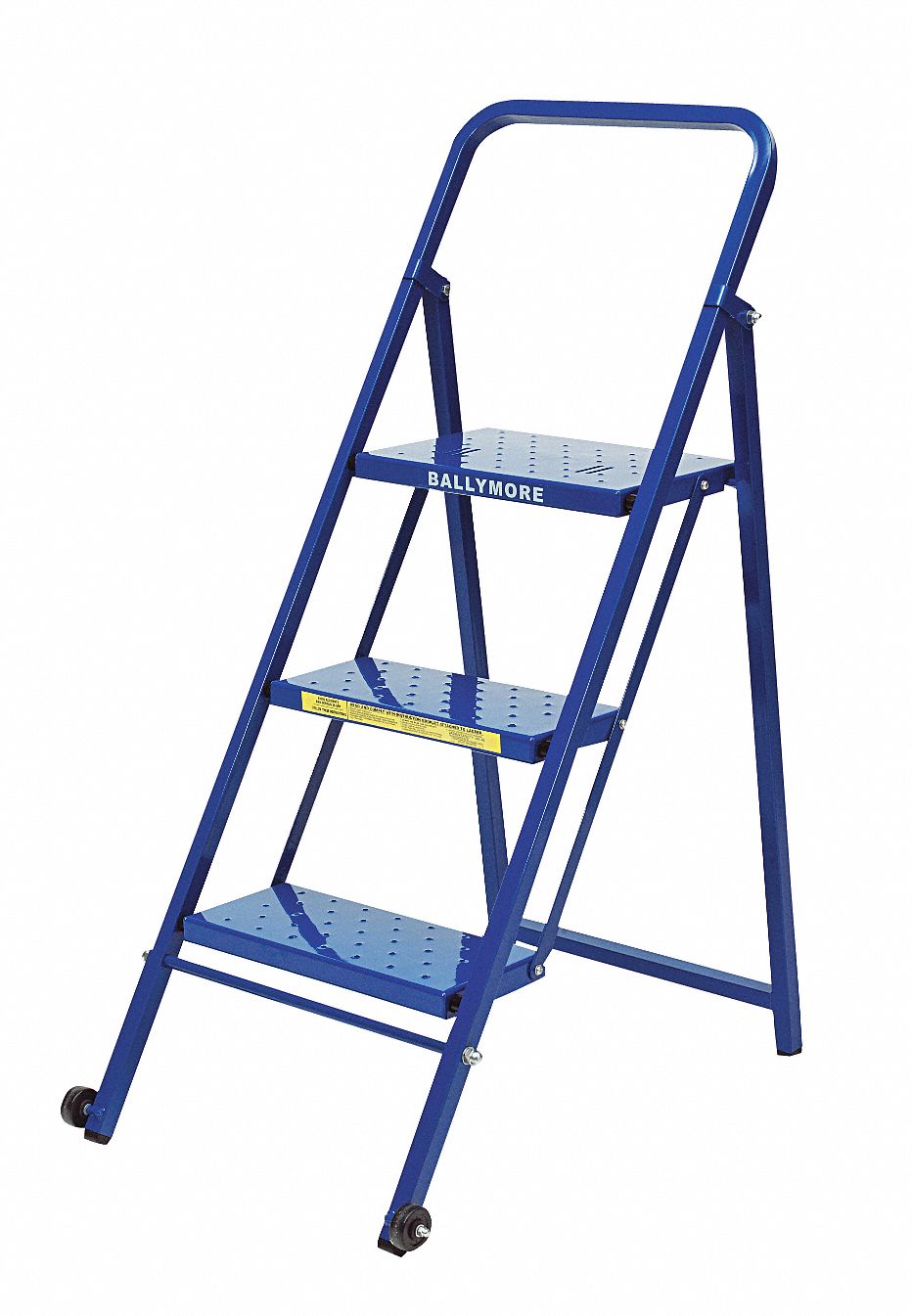 STEP STOOL, 3.8 FT OVERALL H, 300 LB LOAD CAPACITY, 3 STEPS, STEEL, 3.8 FT STANDING H