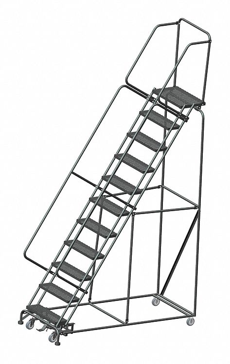 Slope Lockstep Roll Ladder,Steel,110 In. - Grainger