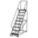 ROLLING LADDER, 7½FT PLATFORM H, ASSEMBLED, STEEL, MANUAL LOCK, SERRATED, 32 IN X 82 IN