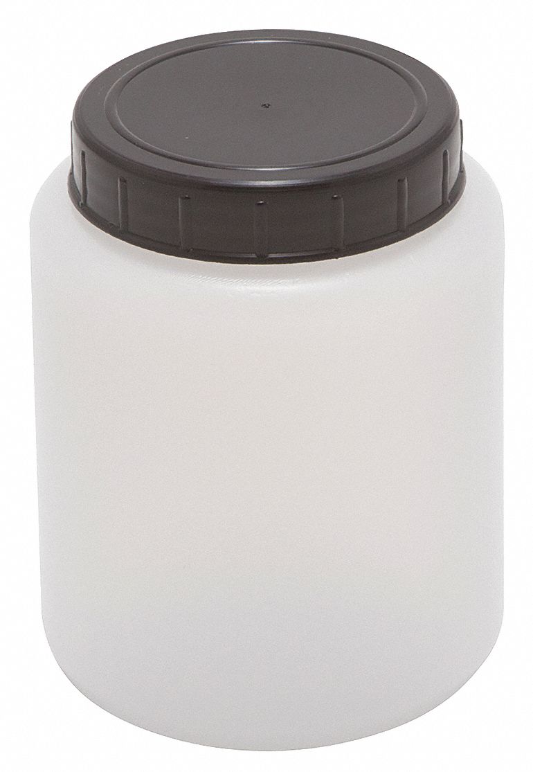 500mL/16 oz. Jar, Wide Mouth, High Density Polyethylene, PK 10