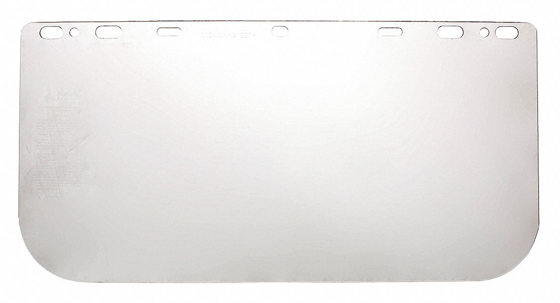 MCR SAFETY, Uncoated, Clear Visor, Ratchet Face Shield Assembly 9JXT1