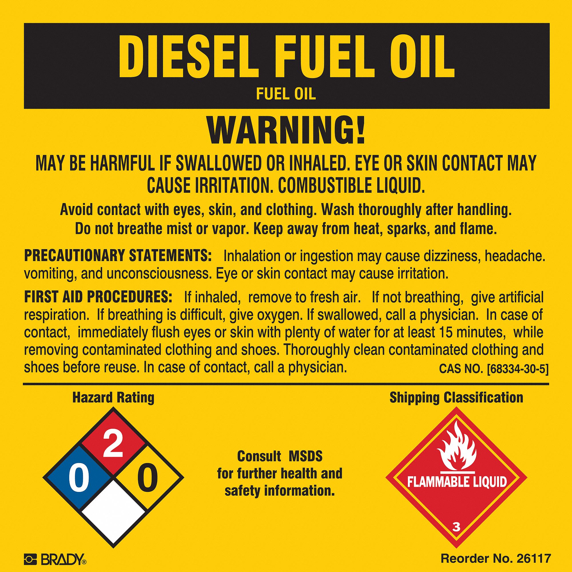 Label, 5 in x 5 in, Polyester, PK25