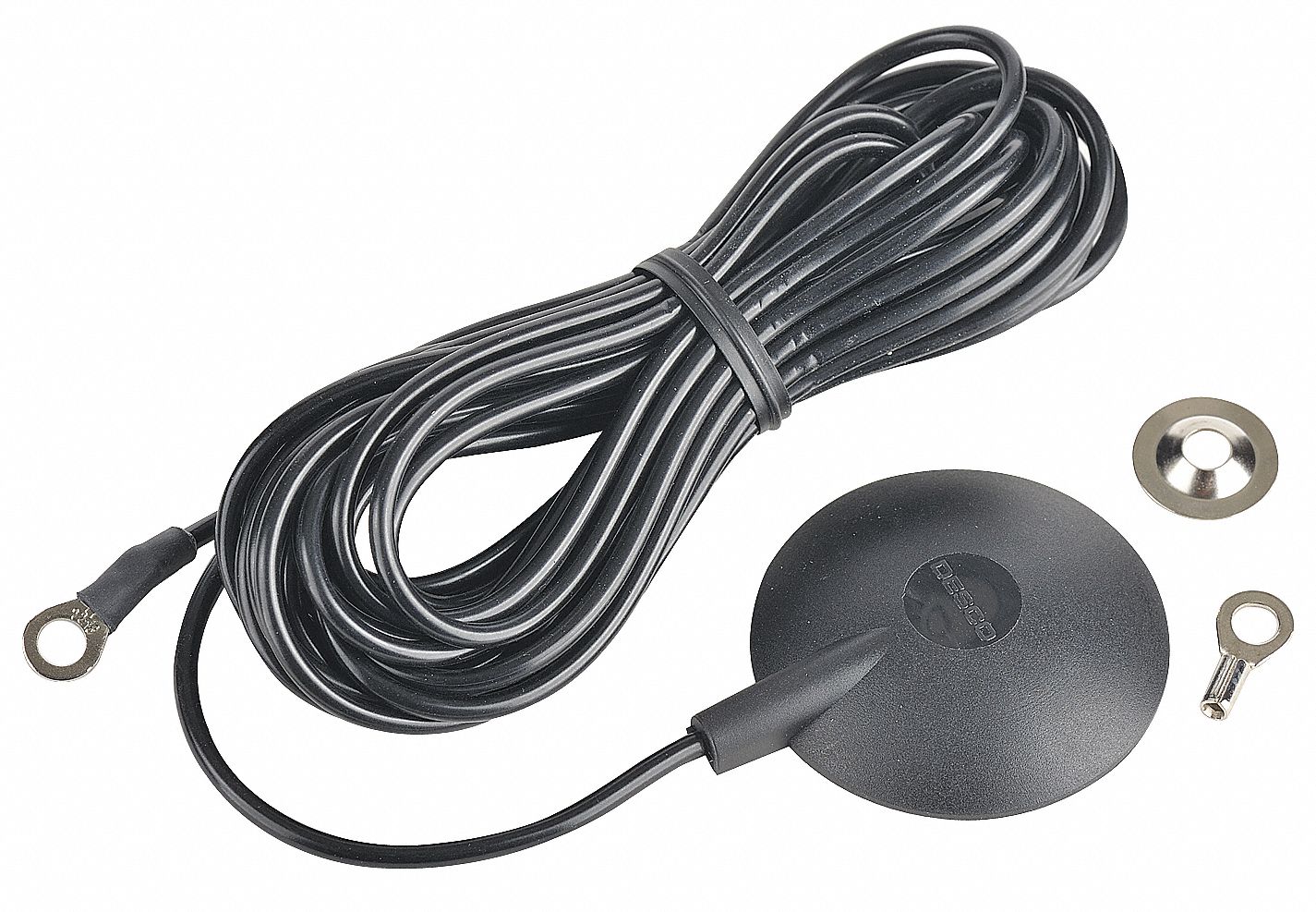 DESCO Grounding Cord 15 ft Cord Lg, Resistor and 10mm Stud 9JZM9