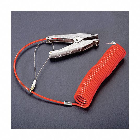 GRAINGER APPROVED Coiled Grounding Wire, Insulation Color Orange, Hand